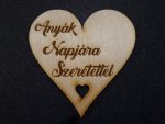   Szív, "Anyák Napjára Szeretettel" felirattal, 10,0x10,0cm