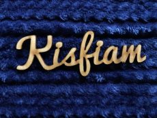 Kisfiam felirat 10.0x3.5cm