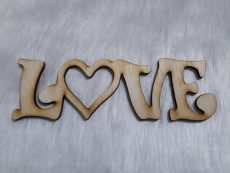 LOVE felirat 15.0x5.0cm 